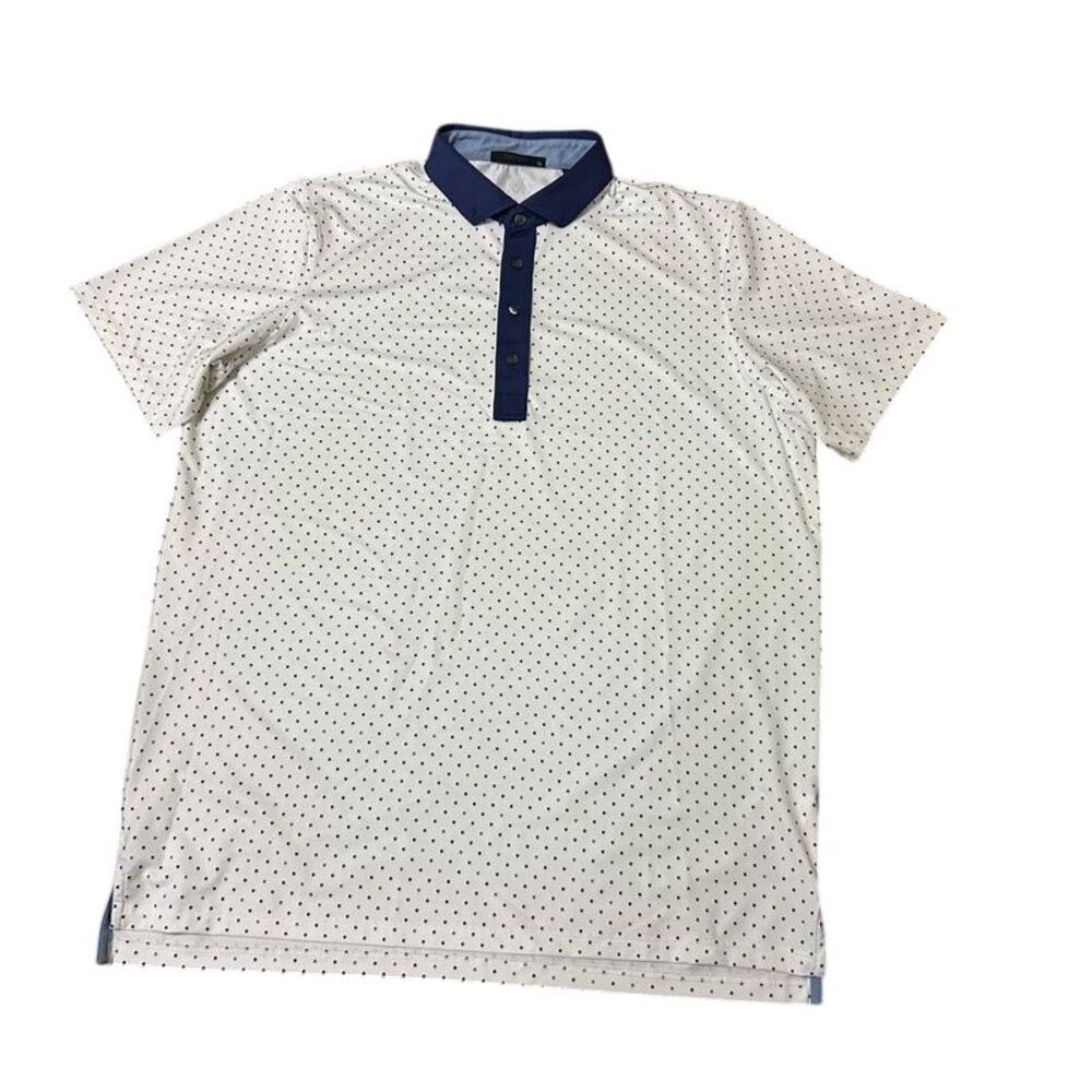 Grayson Men's‎ Polo Shirt Navy White Short Sleeve Golf Casual Summer